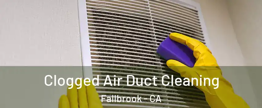  Clogged Air Duct Cleaning Fallbrook - CA