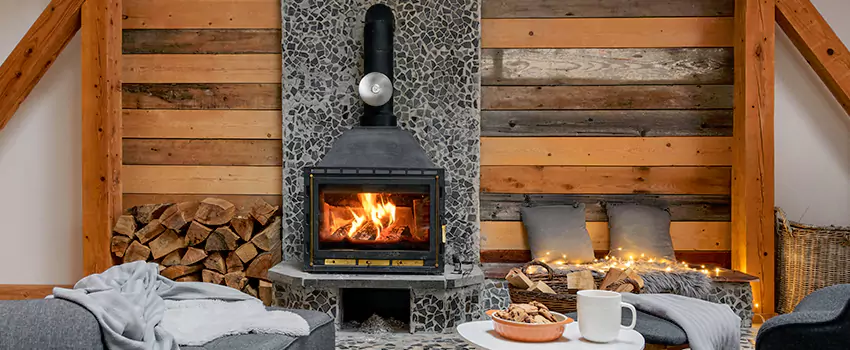 Thelin Hearth Products Direct Vent Gas Stove Fireplace Inspection in Fallbrook, California